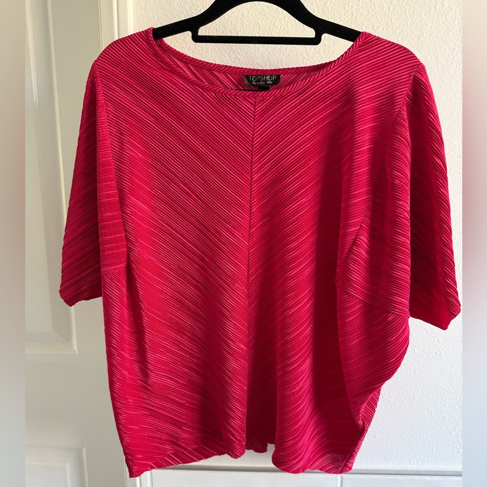 TOPSHOP Chic Hot Pink Women's Blouse Size US6
